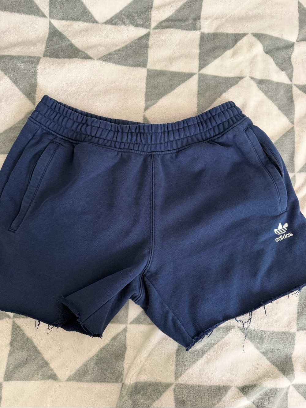 adidas Navy Athletic Women's Shorts with Trefoil